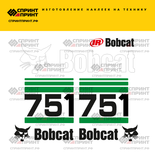 Комплект наклеек для BOBCAT 751 Комплект наклеек для BOBCAT 751