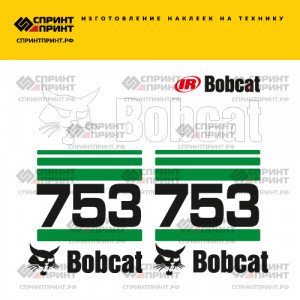 Наклейки на мини погрузчик BOBCAT 753 Наклейки на мини погрузчик BOBCAT 753