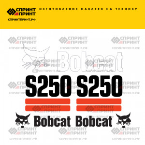 Наклейки на мини погрузчик BOBCAT S250