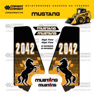 Наклейки на мини погрузчик MUSTANG 2042 Наклейки на мини погрузчик MUSTANG 2042