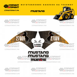 Наклейки на мини погрузчик MUSTANG 2700V Наклейки на мини погрузчик MUSTANG 2700V