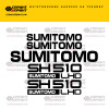 Комплект наклеек для SUMITOMO SH 510 LHD Комплект наклеек для SUMITOMO SH 510 LHD