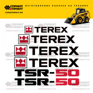 Наклейки на мини погрузчик TEREX TSR50
