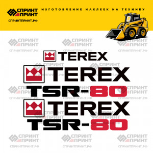 Наклейки на мини погрузчик TEREX TSR80